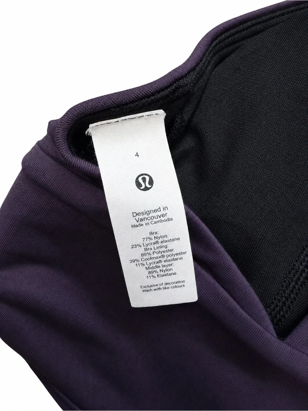 Lululemon Purple Strappy Sports Bra Size 4